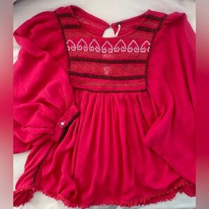 Free People Cyprus Avenue Embroidered top